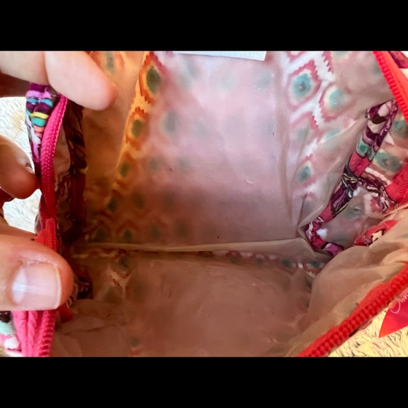 Vera Bradley | Medium Quilted Cosmetic Tote | Call Me Coral - Picture 9 of 9